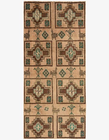 3' 3 x 7' 1 Hamedan Runner Rug