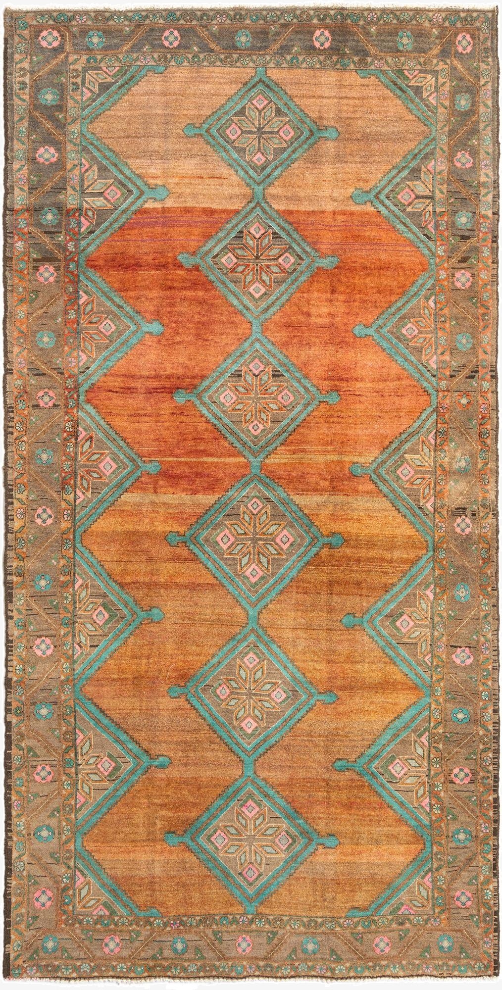 4' 11 x 9' 10 Hamedan Wool Runner Rug