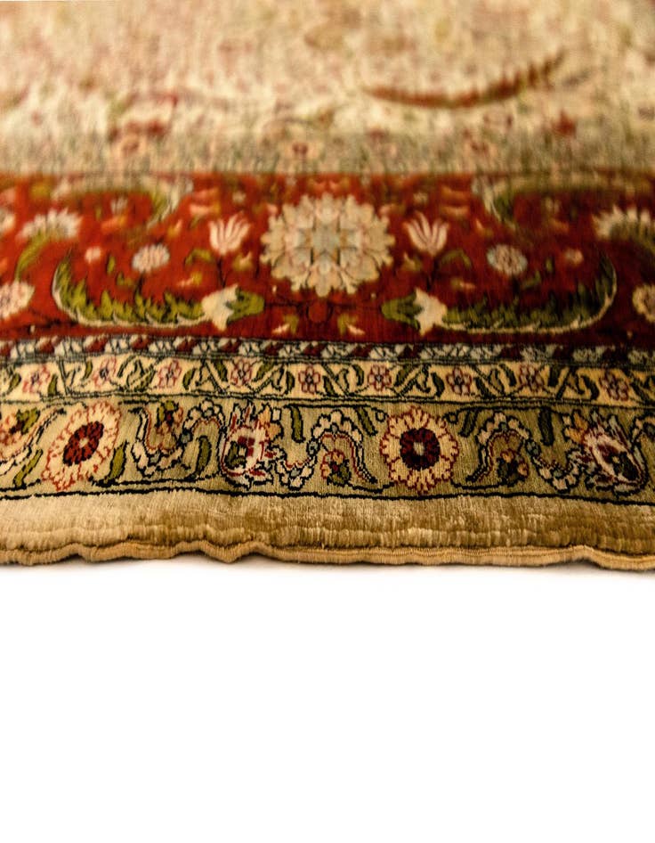 Detail image of 2' 11 x 4' 8 Hereke Silk Runner Rug