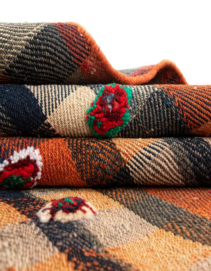 Detail image of 4' 6 x 8' 1 Jajim Wool Runner Rug