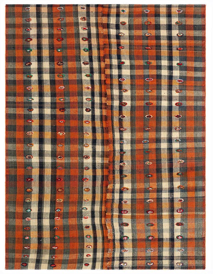 Detail image of 4' 6 x 8' 1 Jajim Wool Runner Rug