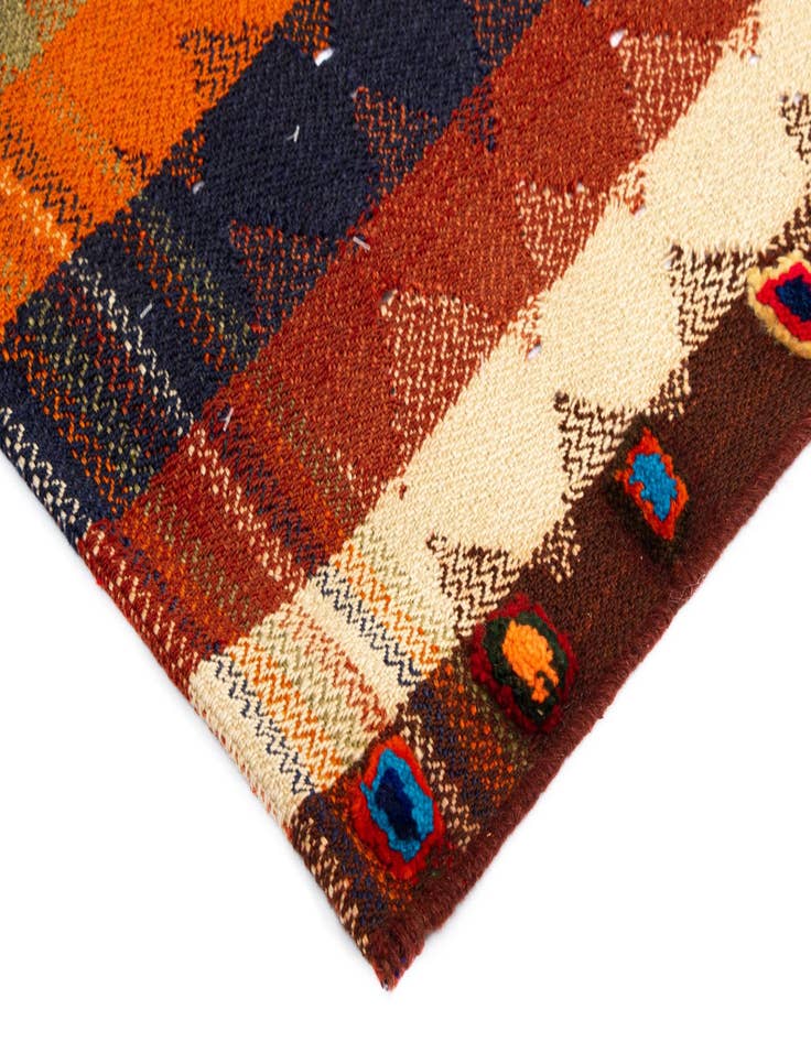 Detail image of 3' 10 x 8' 8 Jajim Wool Runner Rug
