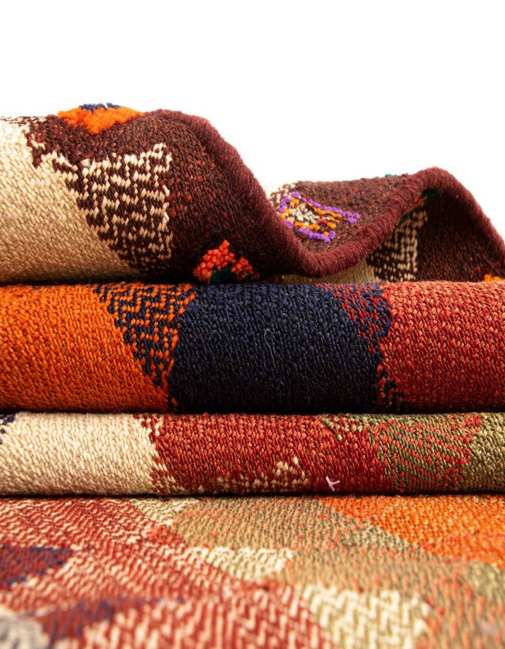 Detail image of 3' 10 x 8' 8 Jajim Wool Runner Rug