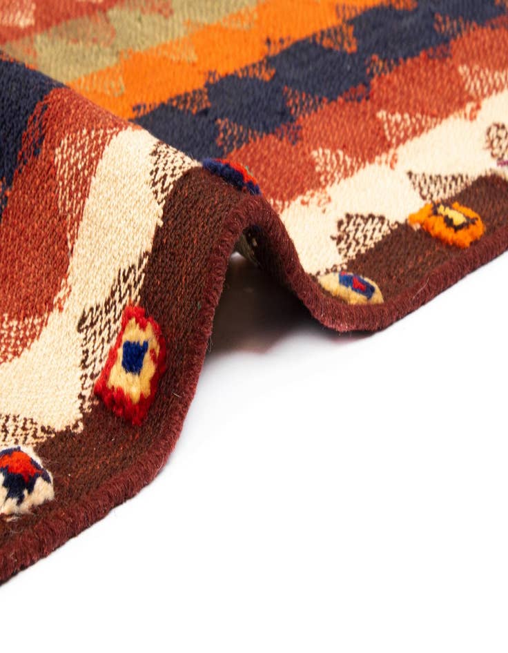 Detail image of 3' 10 x 8' 8 Jajim Wool Runner Rug