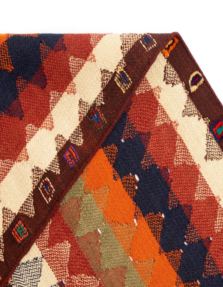 Detail image of 3' 10 x 8' 8 Jajim Wool Runner Rug