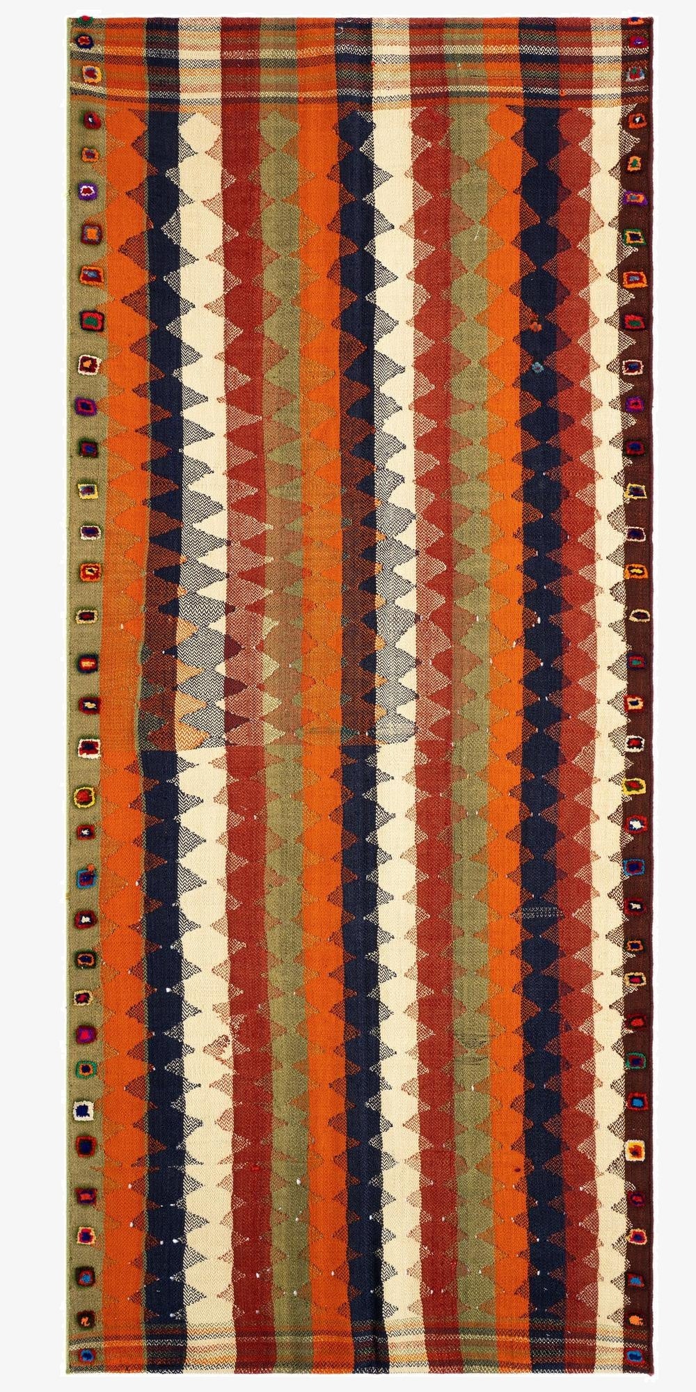 3' 10 x 8' 8 Jajim Wool Runner Rug