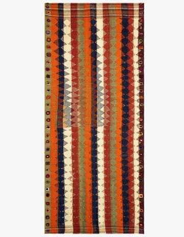 3' 10 x 8' 8 Jajim Wool Runner Rug
