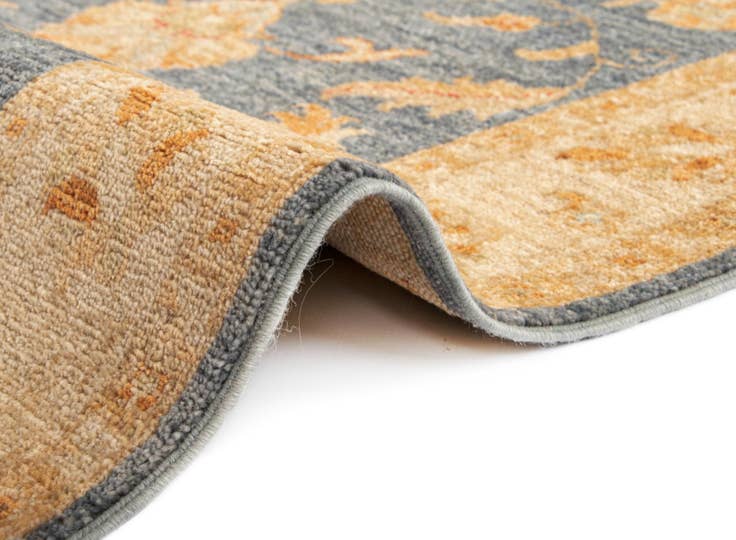 Detail image of 75cm x 685cm anudado a mano Kaizar Alfombra Lana Pasillera