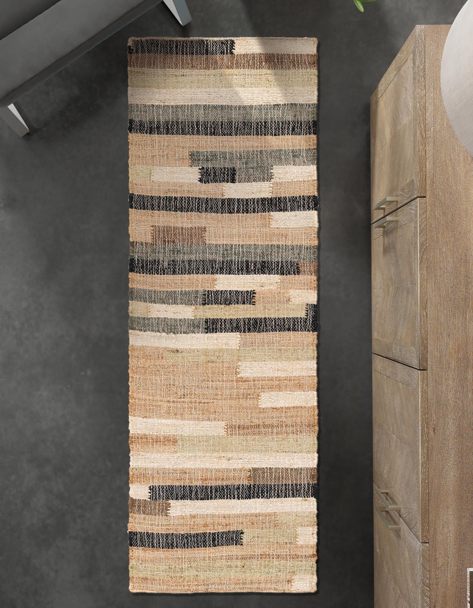 2' x 8' Hand Woven Kala Handwoven Jute Runner Rug