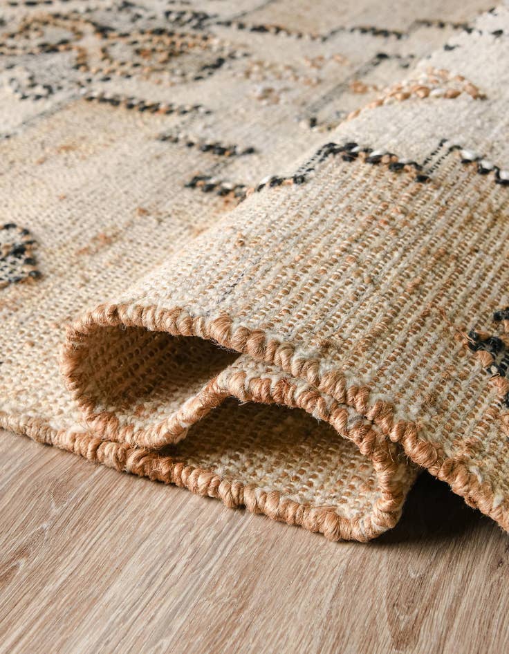 Detail image of 2' x 6' 1 Hand Woven Kala Handwoven Jute Runner Rug