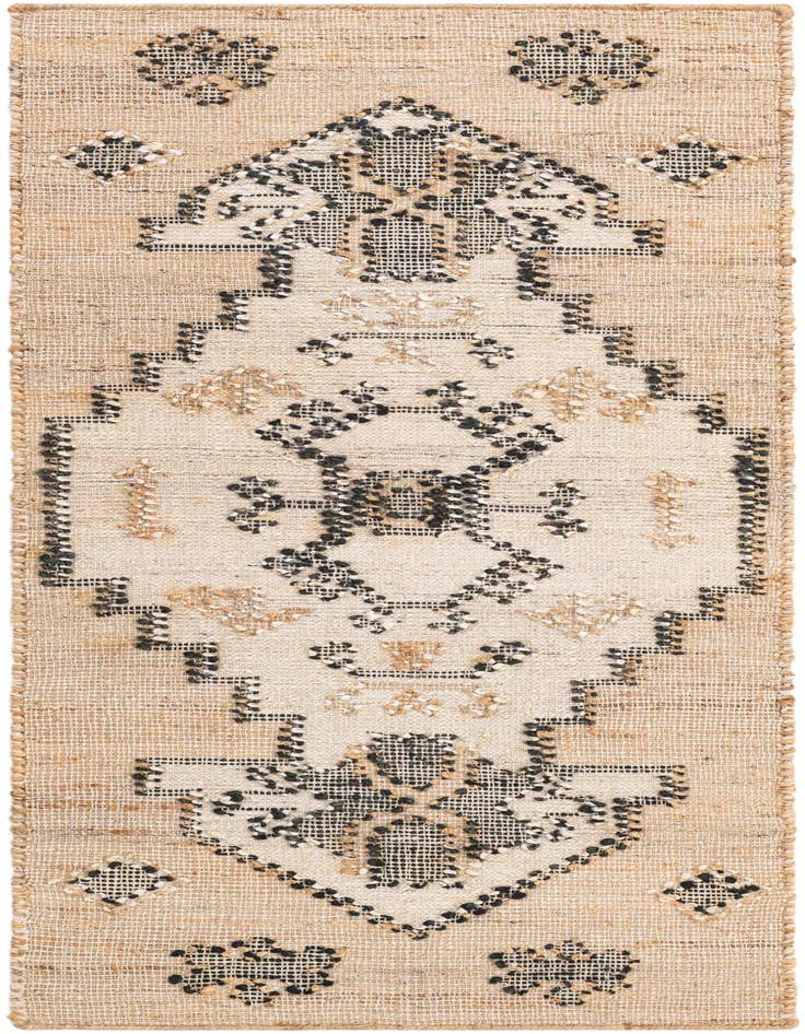 Detail image of 2' x 6' 1 Hand Woven Kala Handwoven Jute Runner Rug