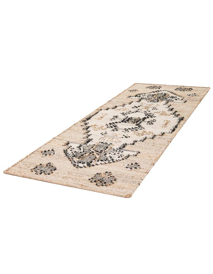 Detail image of 2' x 6' 1 Hand Woven Kala Handwoven Jute Runner Rug