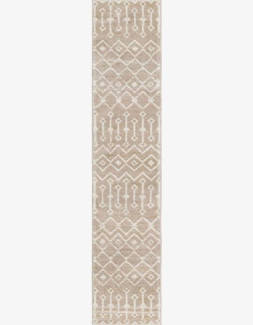 Beige Kasbah Trellis Runner Rug