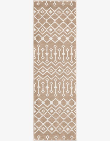 Beige Kasbah Trellis Runner Rug