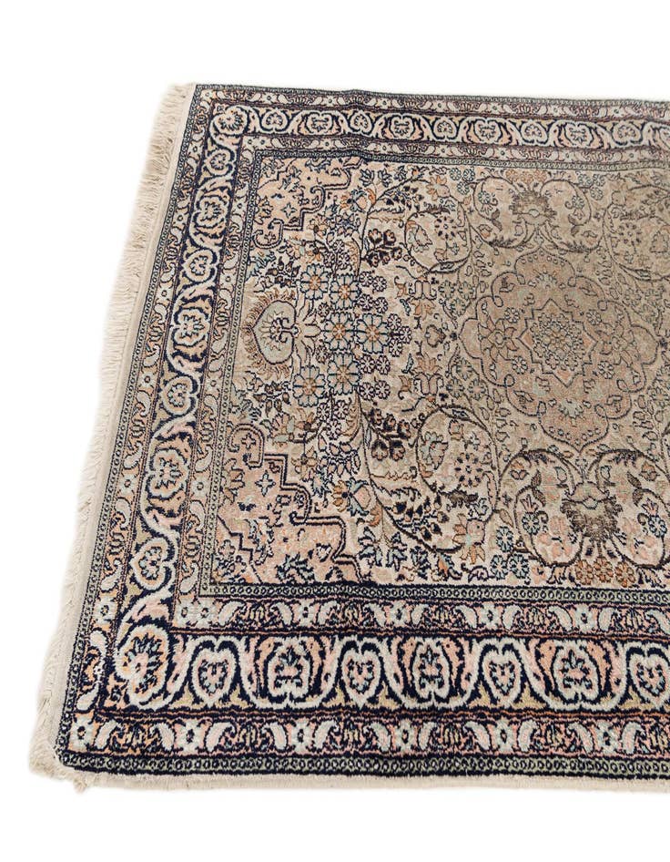 Detail image of 2' 4 x 10' 8 Hand Knotted Kashmir Oriental Wool Runner Rug