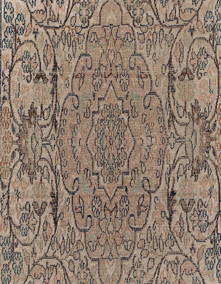 Detail image of 2' 4 x 10' 8  Hand Knotted Kashmir Oriental Wool Runner Rug