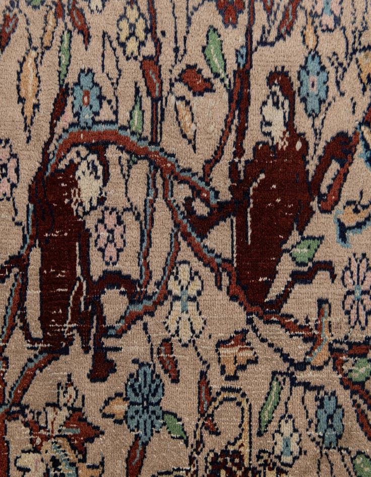 Detail image of 4' 2 x 11' 3 Hand Knotted Kashmir Oriental Wool Runner Rug