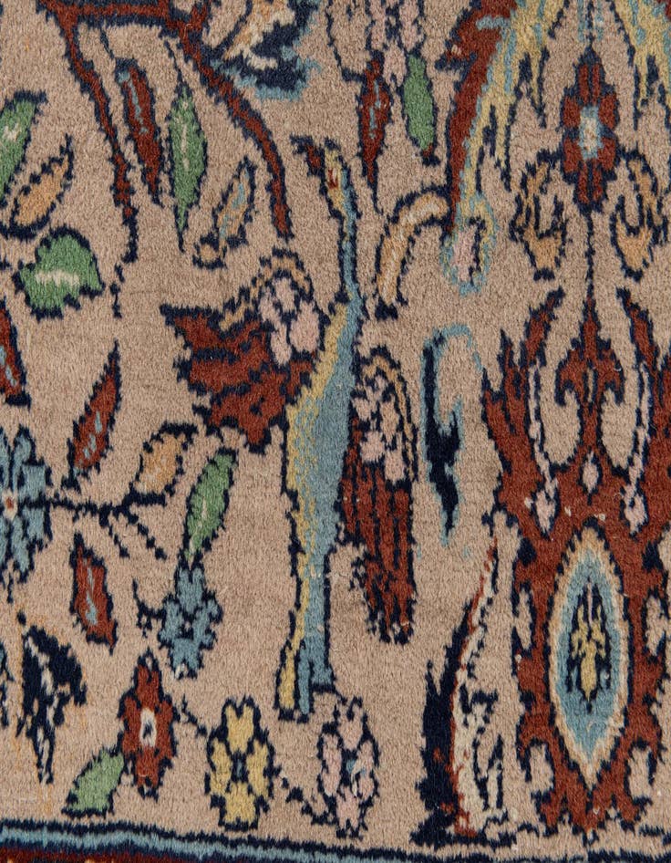 Detail image of 4' 2 x 11' 3 Hand Knotted Kashmir Oriental Wool Runner Rug