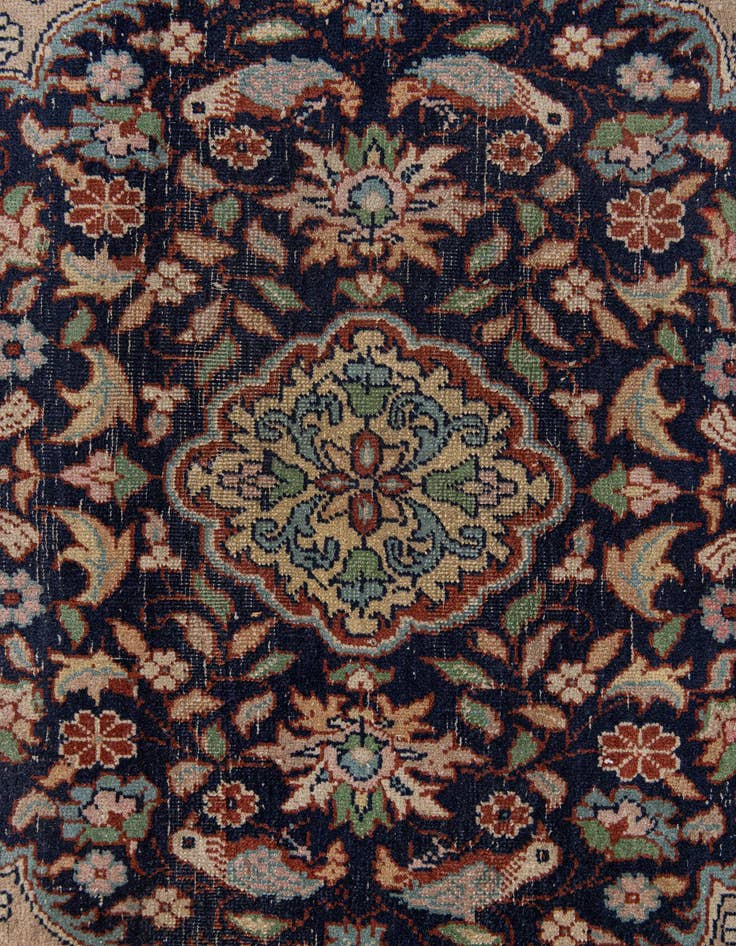 Detail image of 4' 2 x 11' 3 Hand Knotted Kashmir Oriental Wool Runner Rug