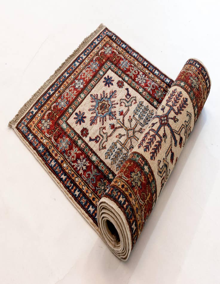 Detail image of 2' 7 x 10' 7 Kazak Wool Runner Rug