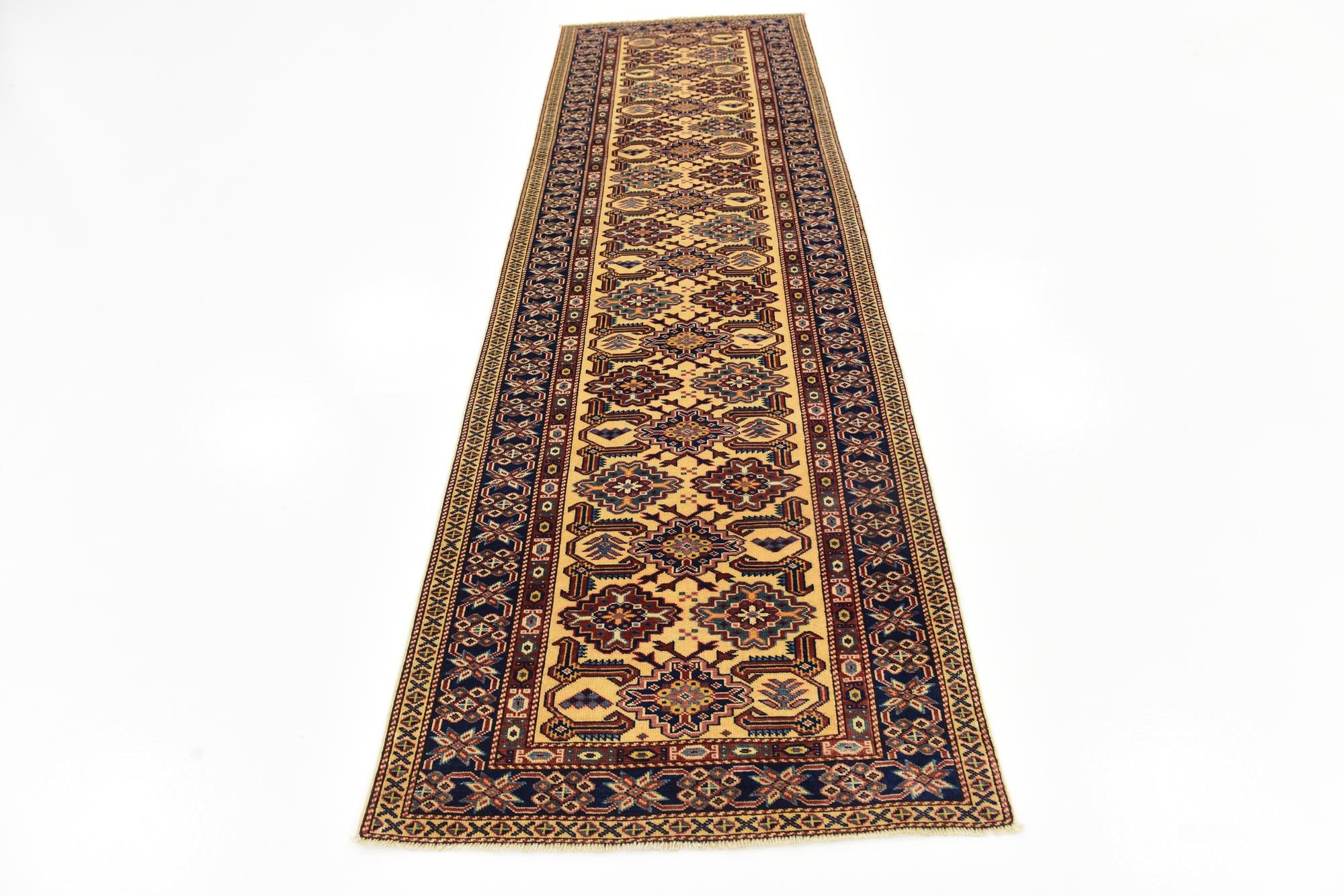 2' 9 x 9' 6 Hand Knotted Kazak Runner Rug