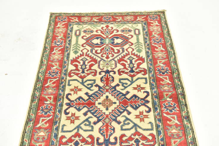 Detail image of 2' 8 x 9' 10 Hand Knotted Kazak Runner Rug