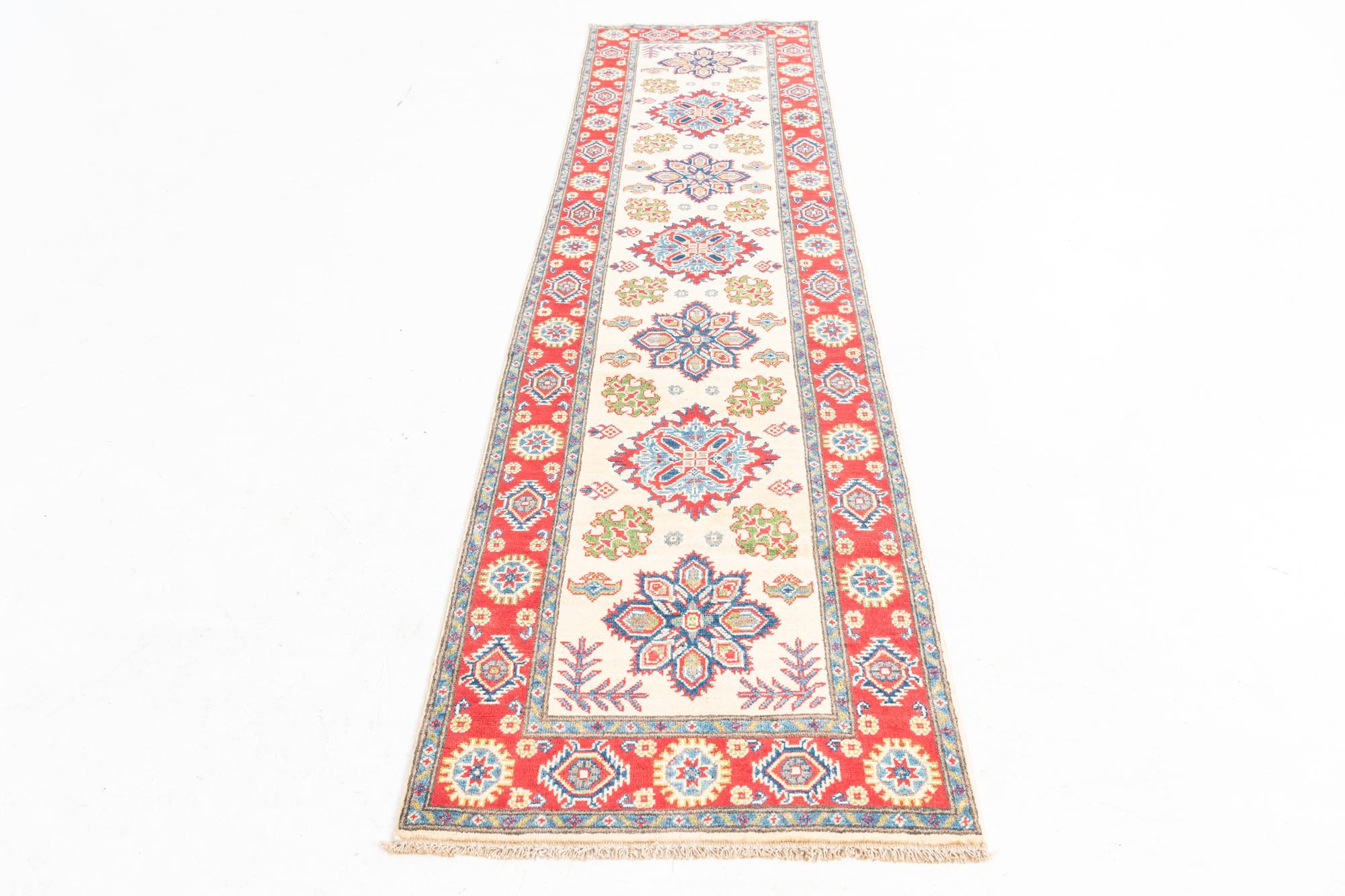 2' 7 x 9' 10 Hand Knotted Kazak Runner Rug