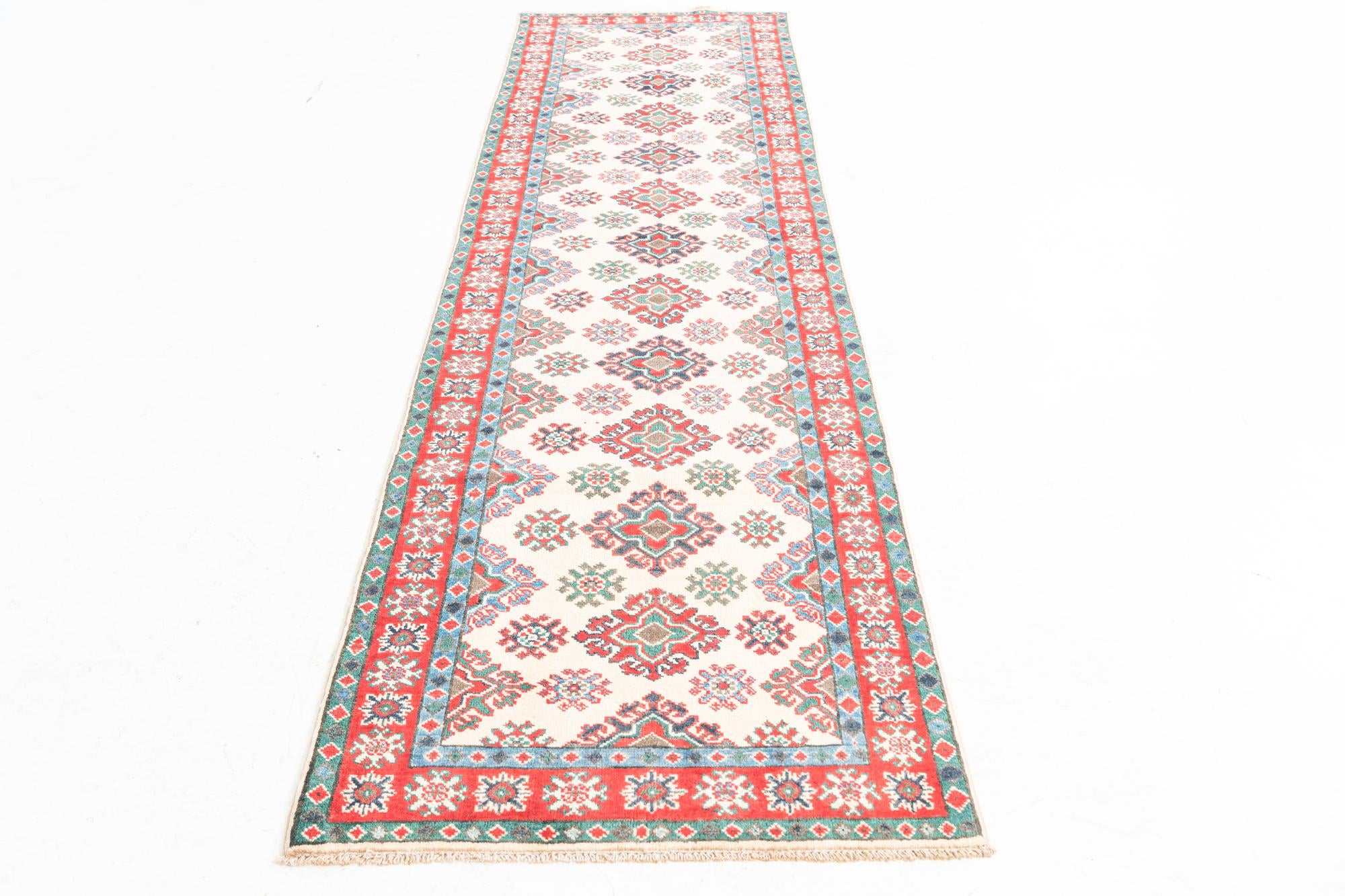 2' 9 x 9' 10 Hand Knotted Kazak Runner Rug