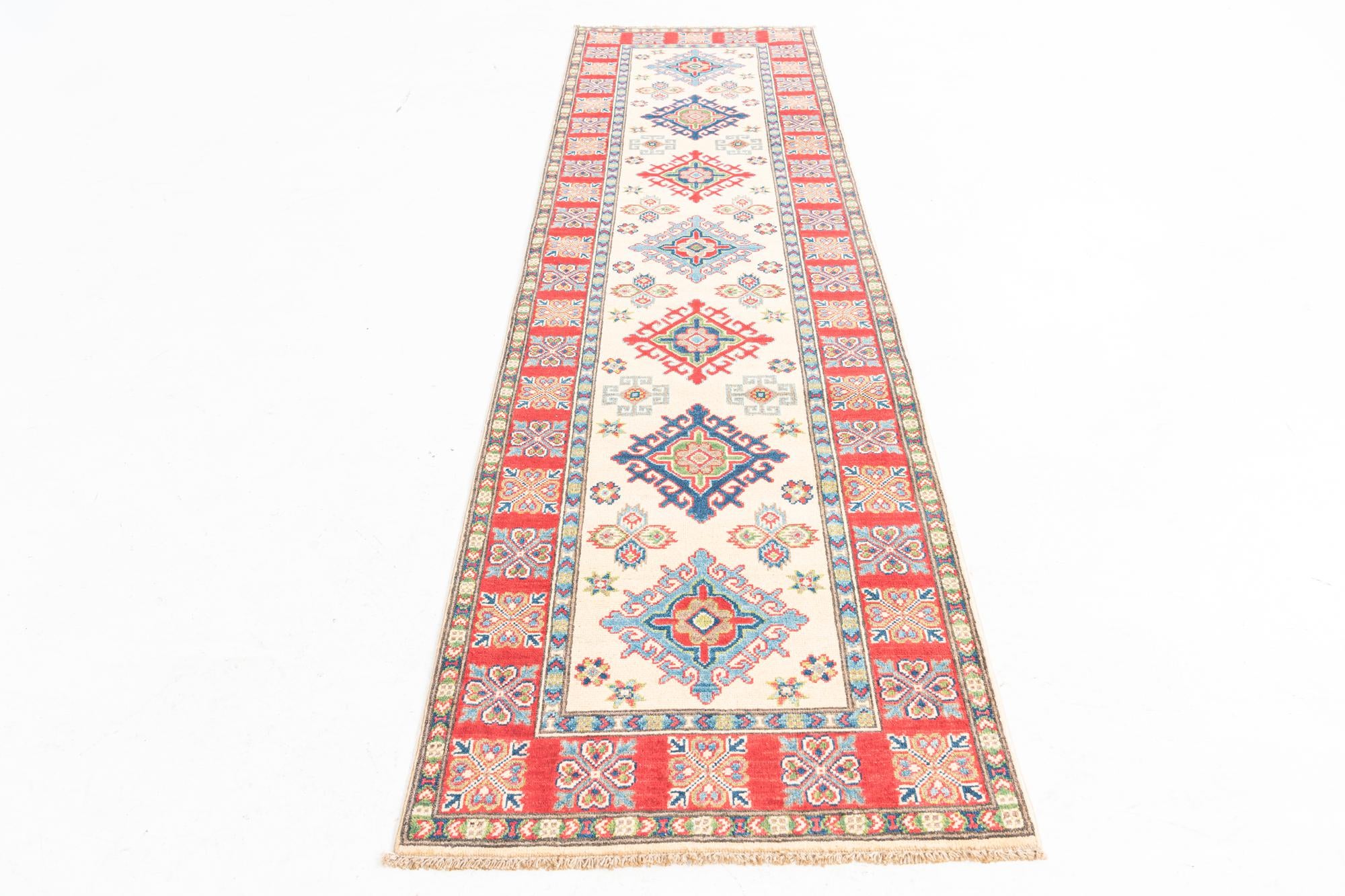 2' 9 x 9' 10 Hand Knotted Kazak Runner Rug