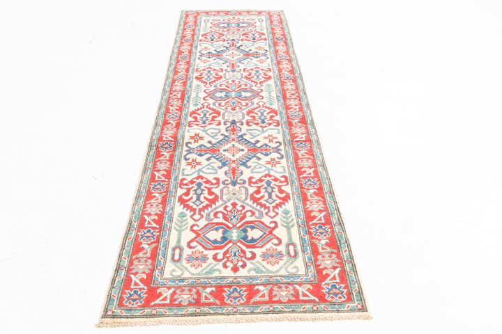 2' 9 x 9' 8 Hand Knotted Kazak Runner Rug