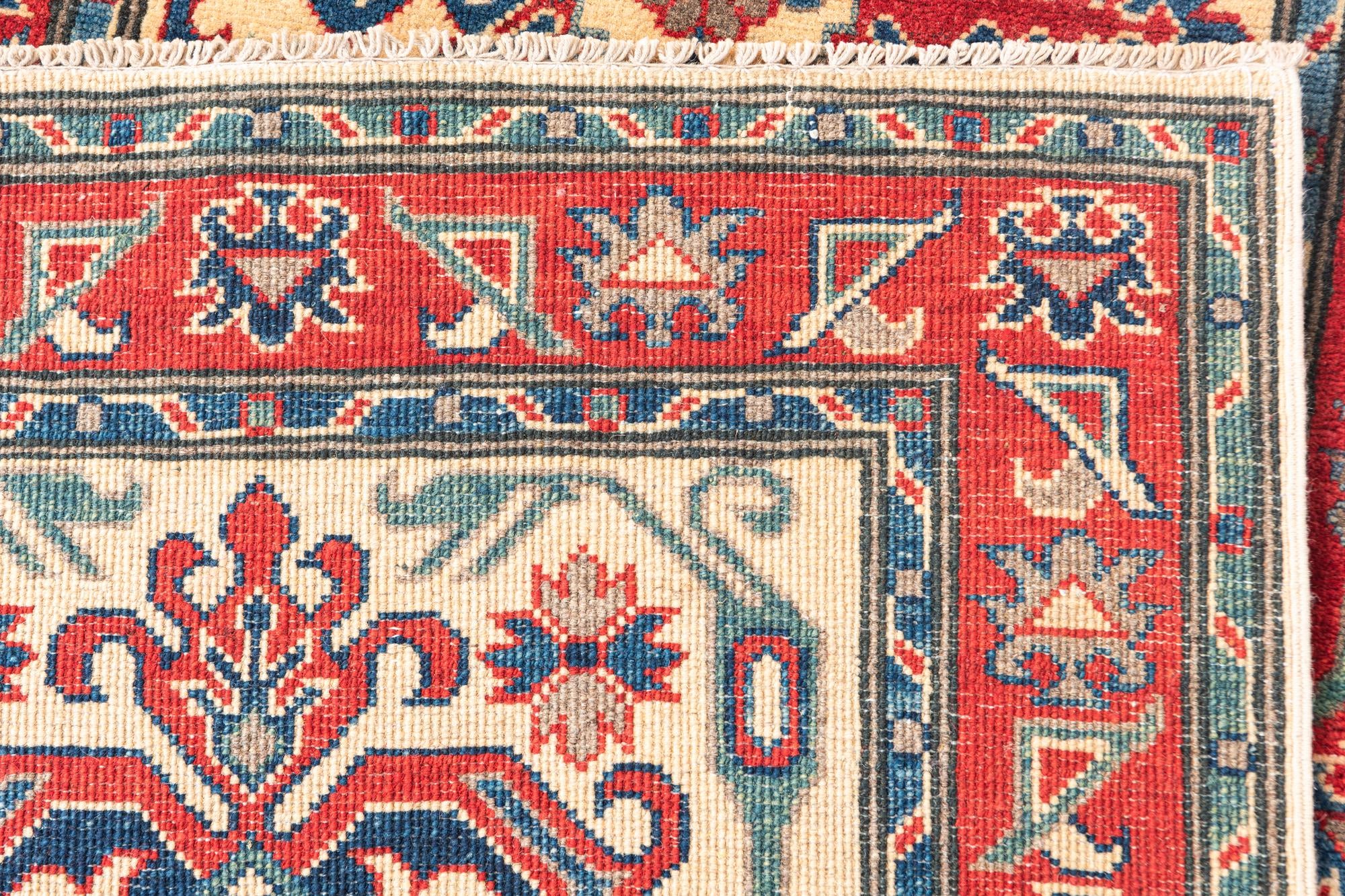 85cm x 295cm Hand Knotted Kazak Runner Rug
