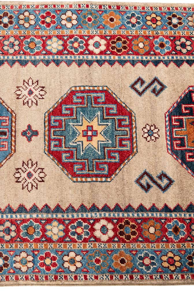 2' 8 x 9' 3 Hand Knotted Kazak Runner Rug
