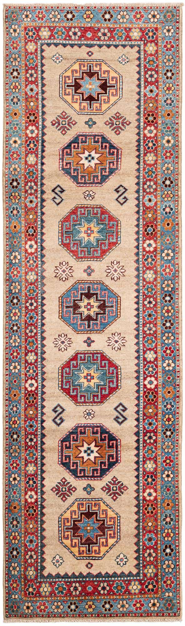 2' 8 x 9' 3 Hand Knotted Kazak Runner Rug