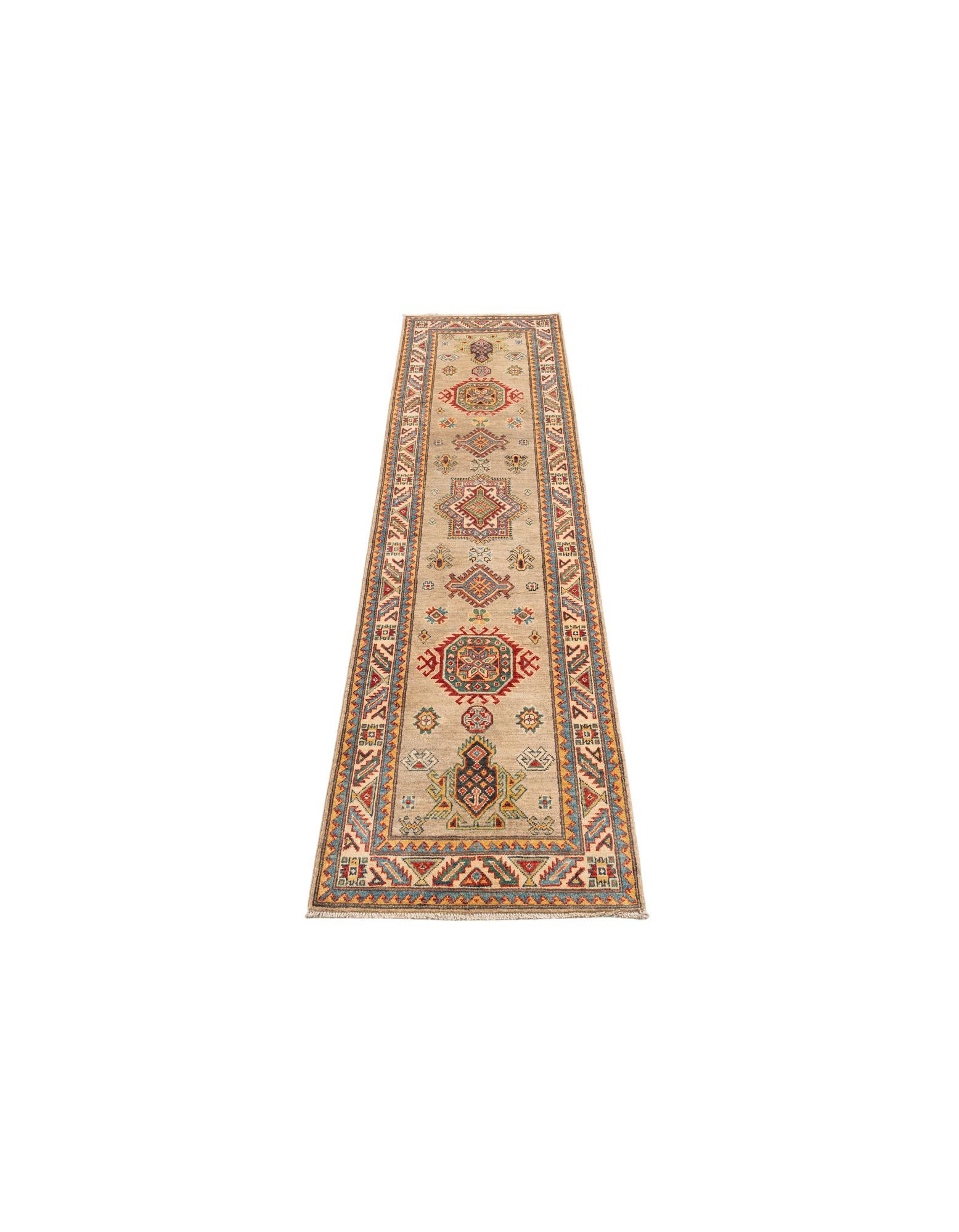 2' 7 x 9' 7 Hand Knotted Kazak Runner Rug