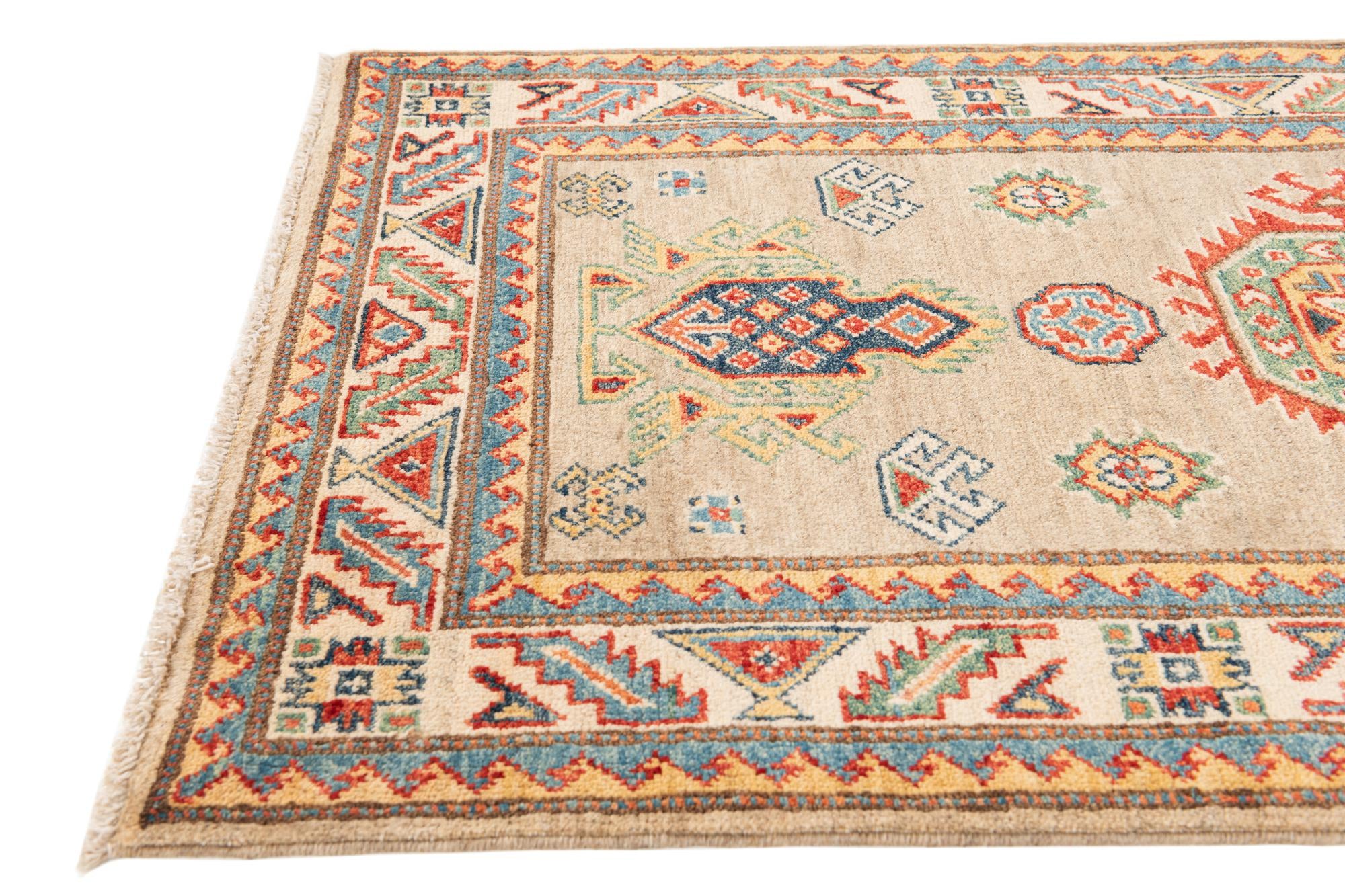 2' 7 x 9' 7 Hand Knotted Kazak Runner Rug