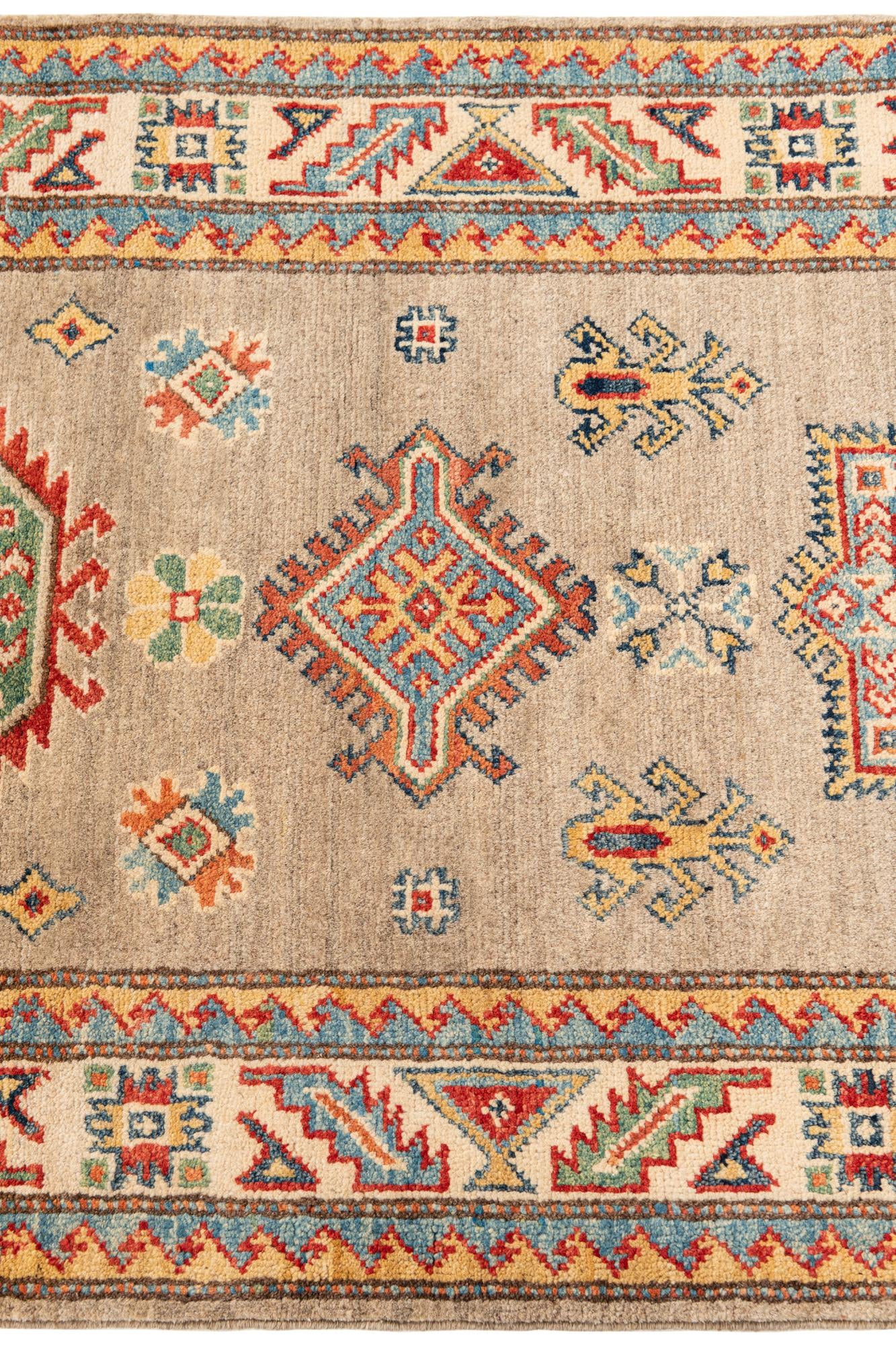 2' 7 x 9' 7 Hand Knotted Kazak Runner Rug
