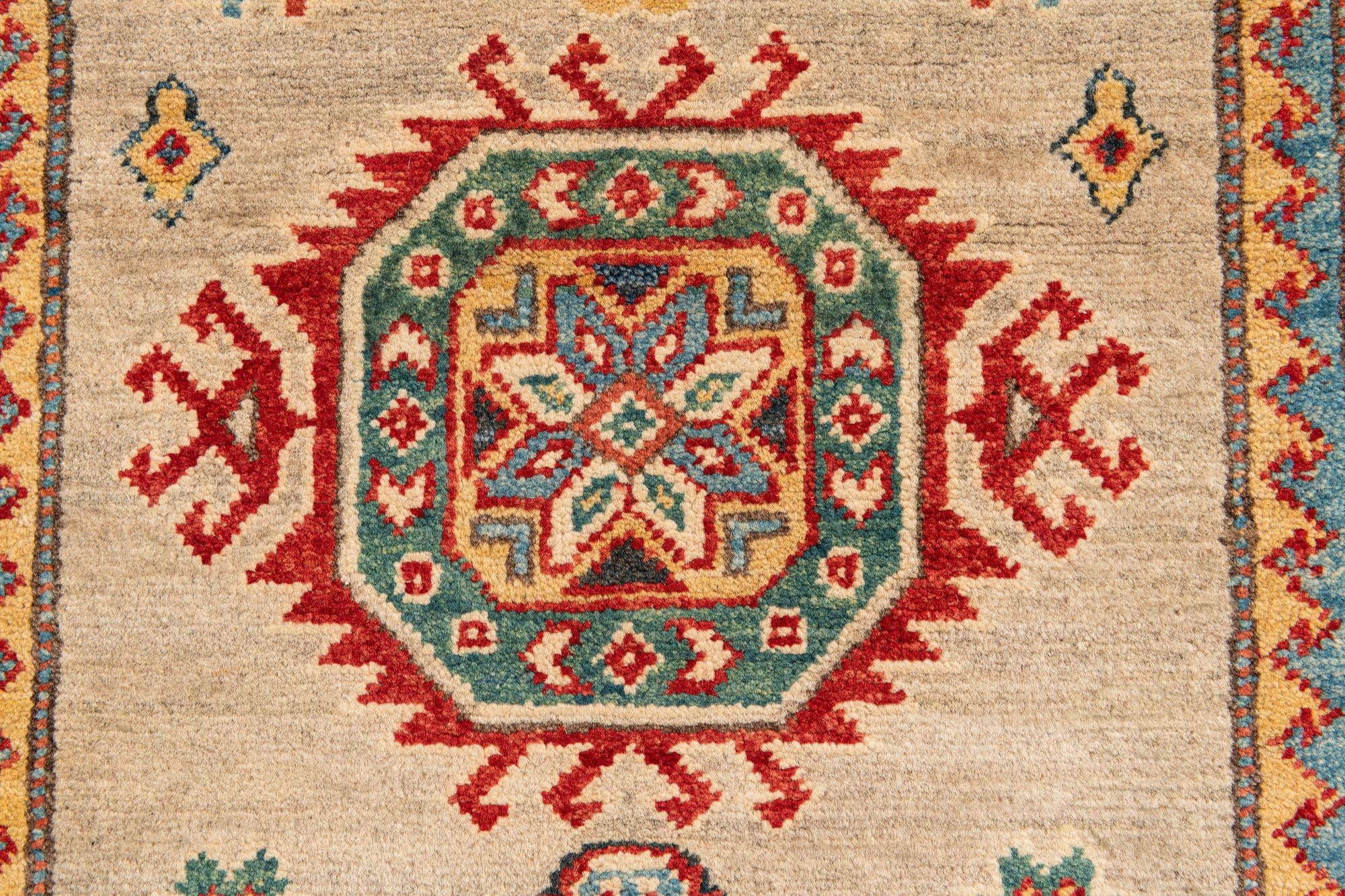 2' 7 x 9' 7 Hand Knotted Kazak Runner Rug