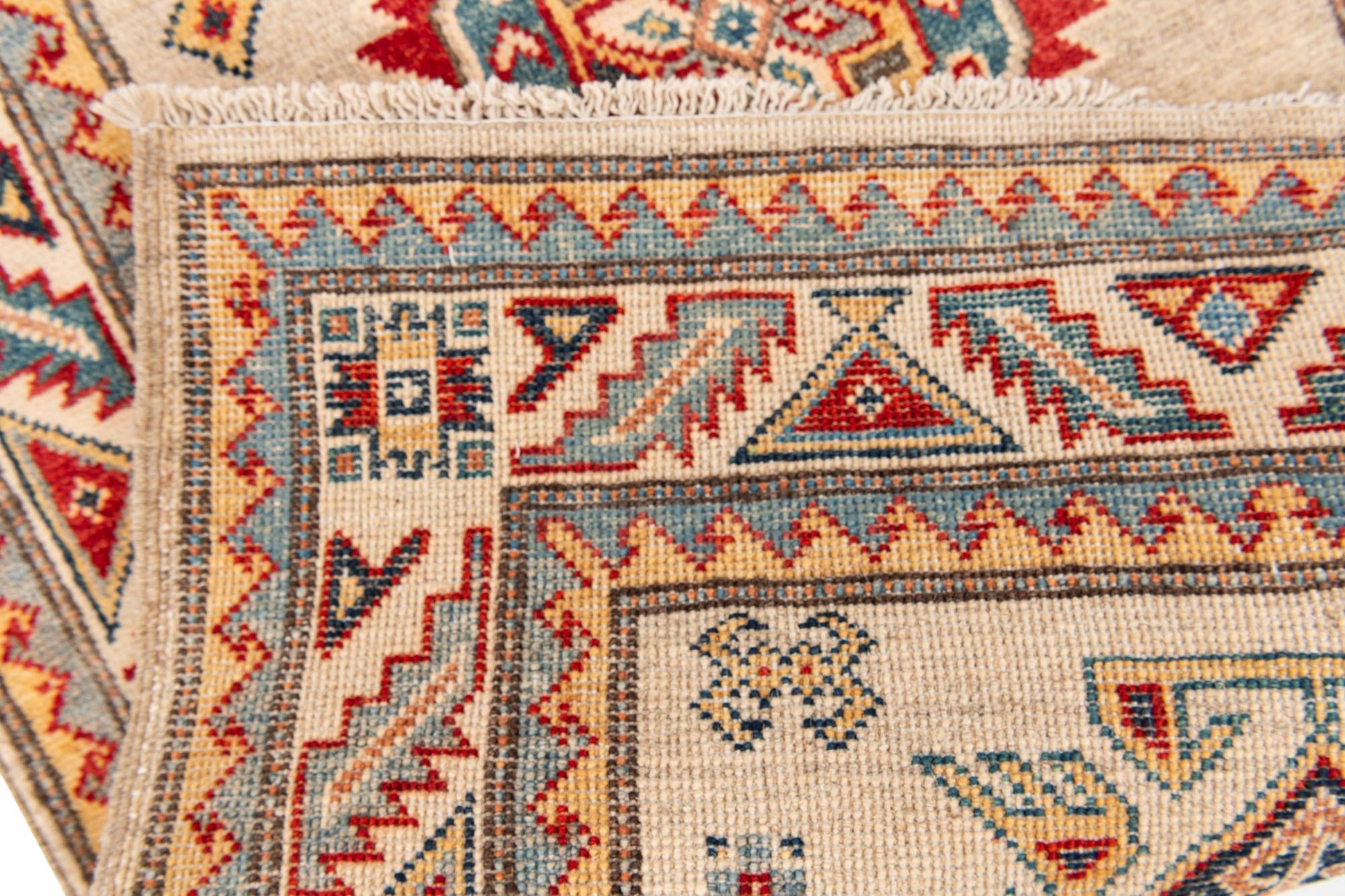 2' 8 x 9' 9 Hand Knotted Kazak Runner Rug