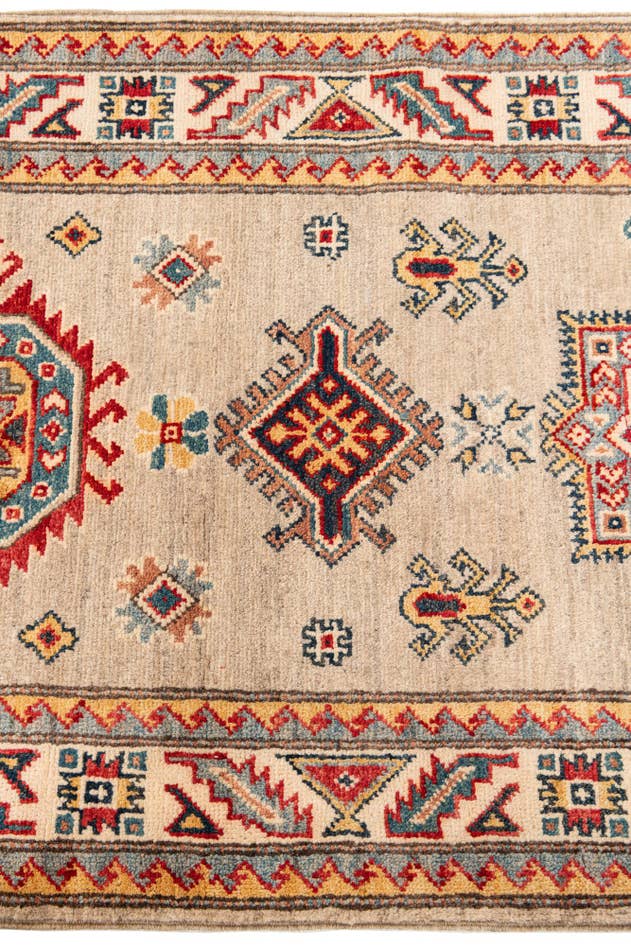 Detail image of 2' 8 x 9' 9 Hand Knotted Kazak Runner Rug