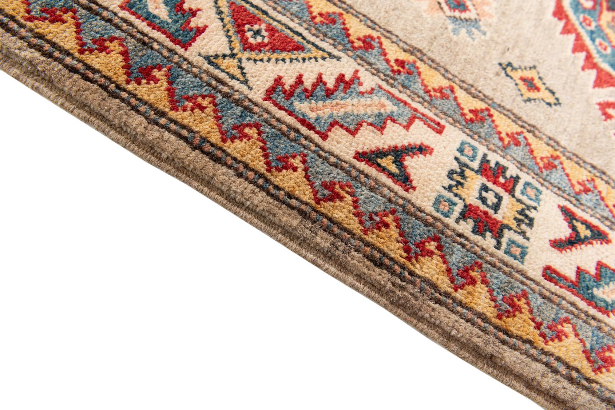 2' 8 x 9' 9 Hand Knotted Kazak Runner Rug