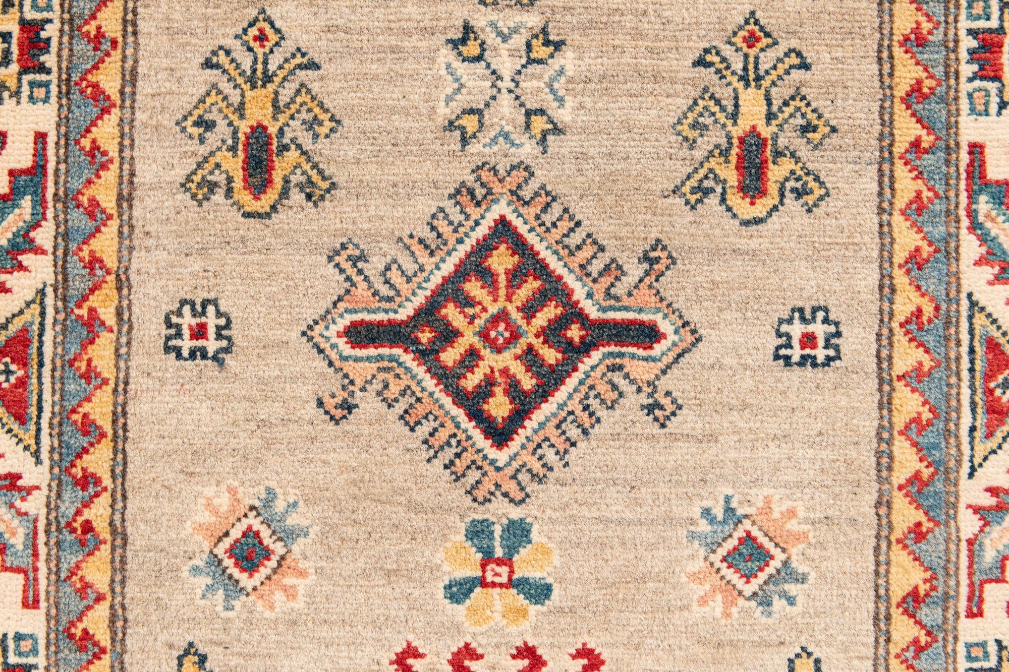 2' 8 x 9' 9 Hand Knotted Kazak Runner Rug