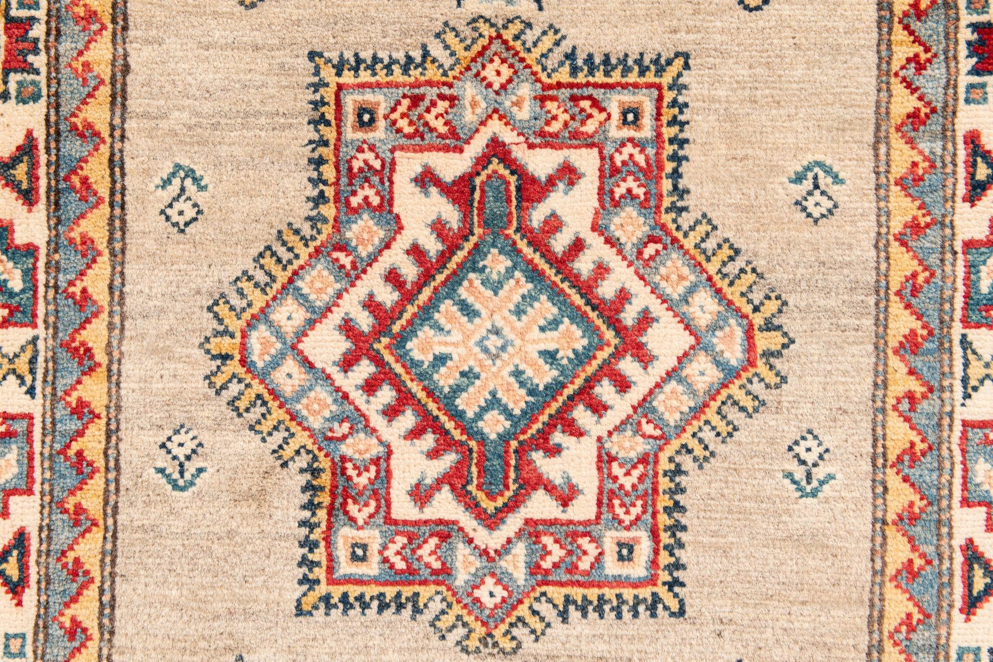 2' 8 x 9' 9 Hand Knotted Kazak Runner Rug
