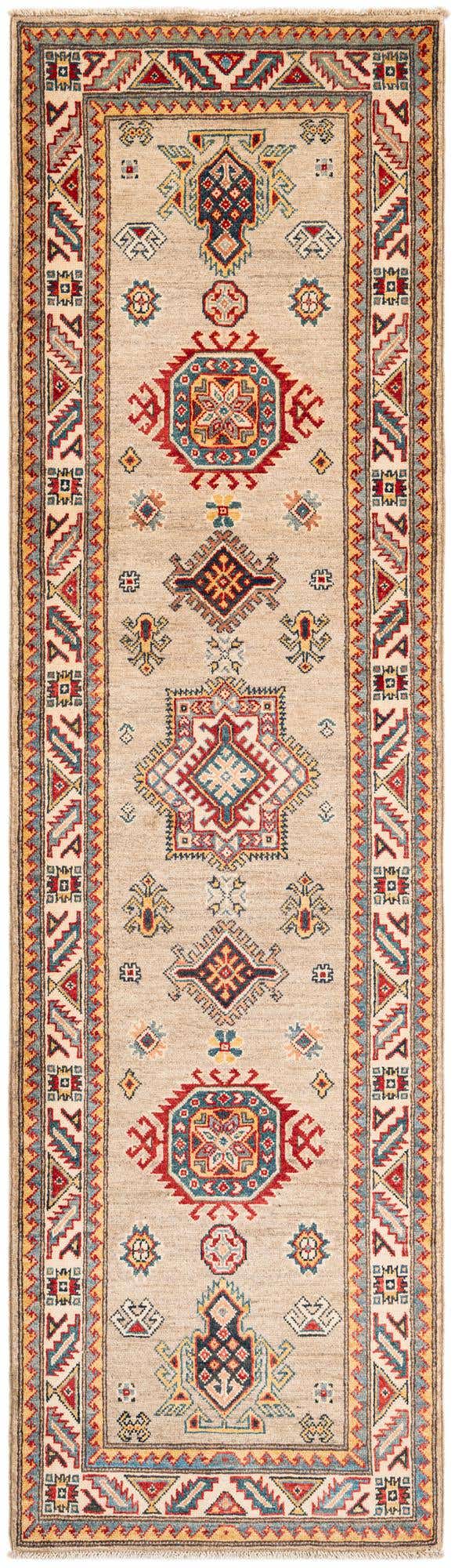 2' 8 x 9' 9 Hand Knotted Kazak Runner Rug