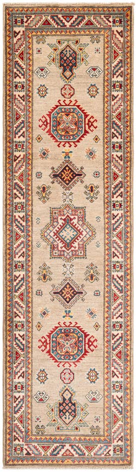 Detail image of 2' 8 x 9' 9 Hand Knotted Kazak Runner Rug