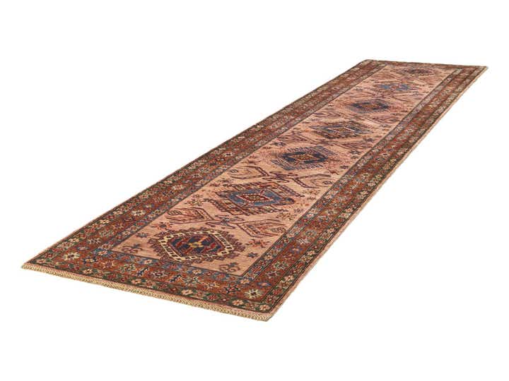 3' 4 x 13' 9 Hand Knotted Kazak Runner Rug