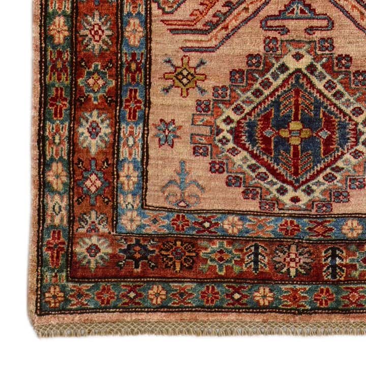 3' 4 x 13' 9 Hand Knotted Kazak Runner Rug