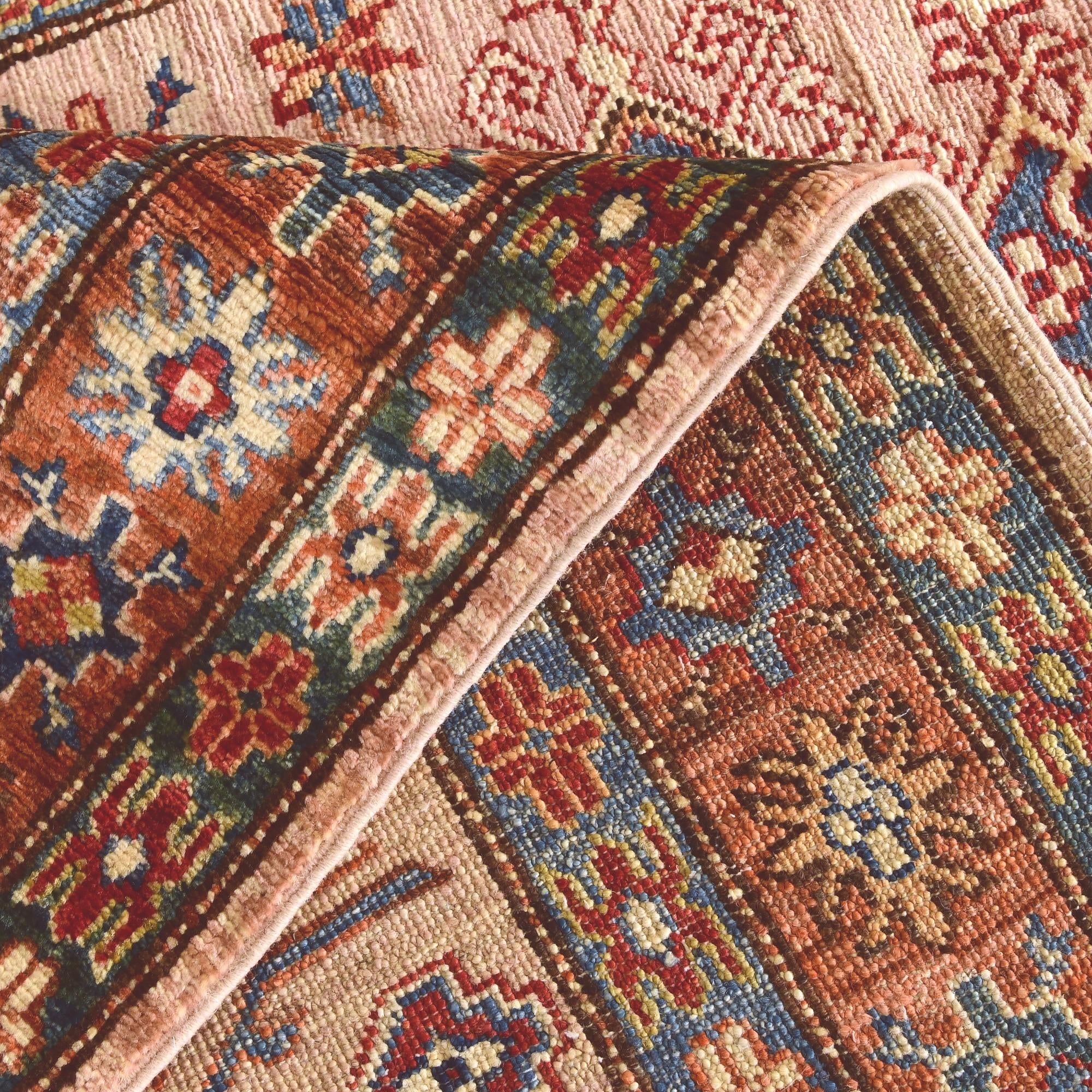 3' 4 x 13' 9 Hand Knotted Kazak Runner Rug