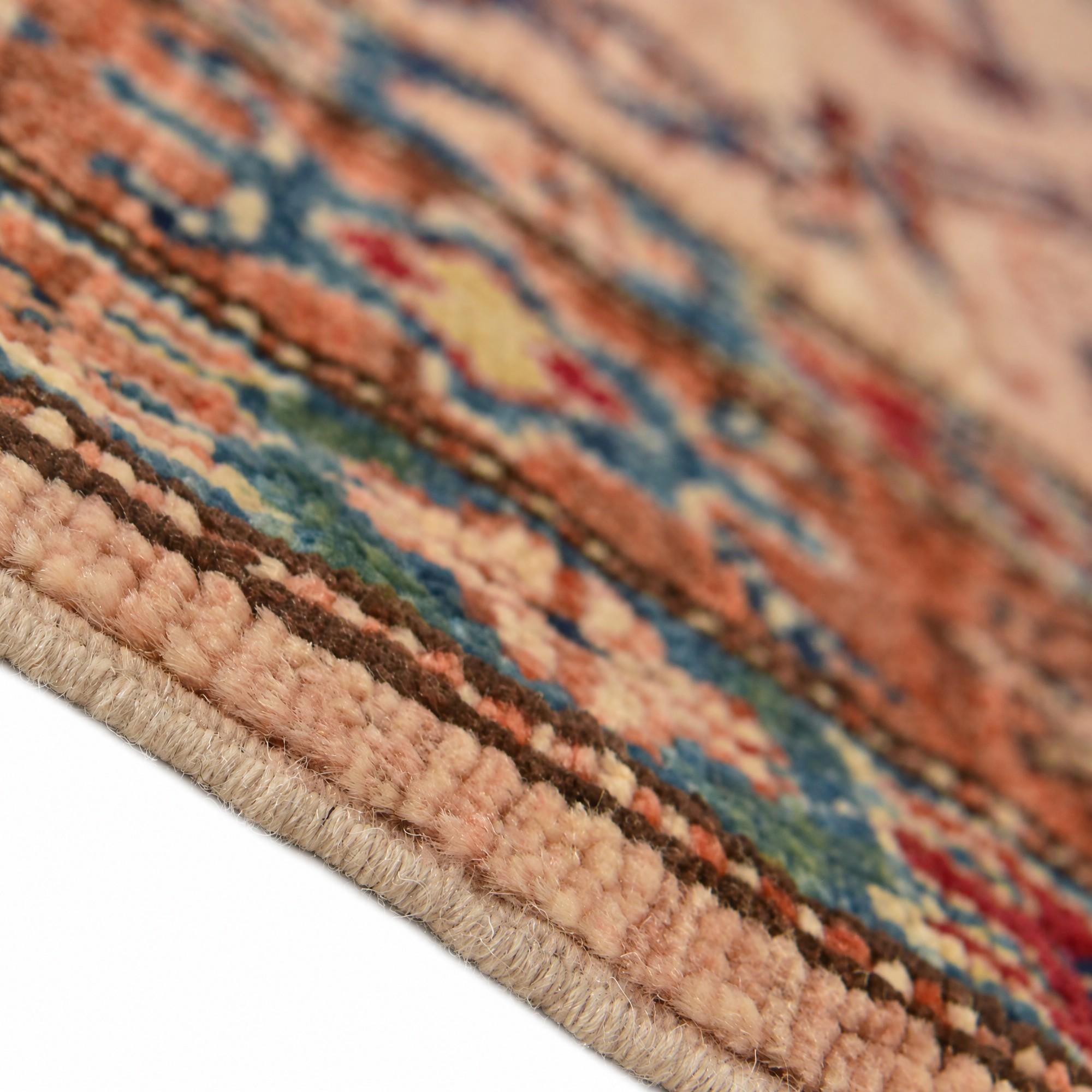 100cm x 420cm Hand Knotted Kazak Runner Rug