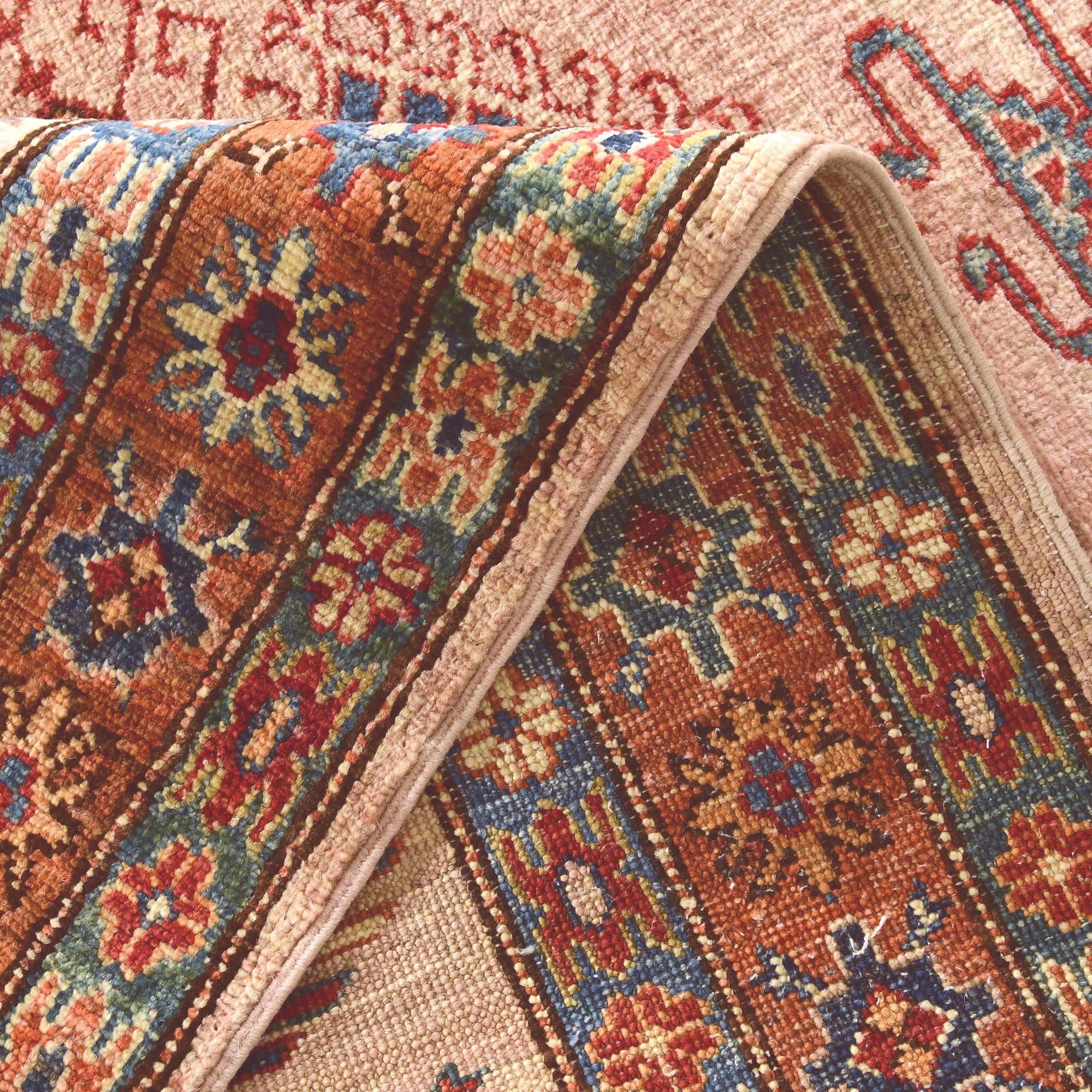 3' 4 x 13' 9 Hand Knotted Kazak Runner Rug