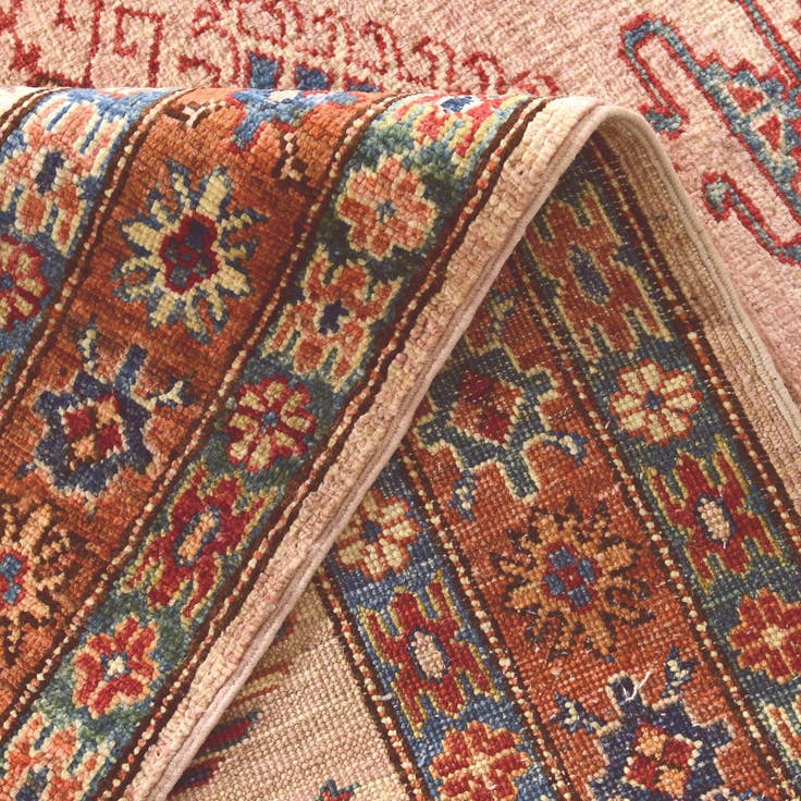 Detail image of 3' 4 x 13' 9 Hand Knotted Kazak Runner Rug